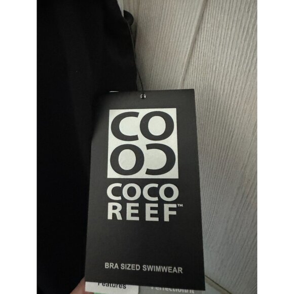 Coco Reef Handkerchief-Hem Sheer Black Flowing Tankini Racerback Top MANY SIZES - Picture 7 of 12